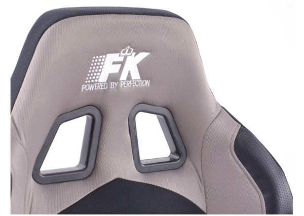 FK Pair Universal Recline & Tilt Fwd Bucket Sports Seats Black & Grey Edition