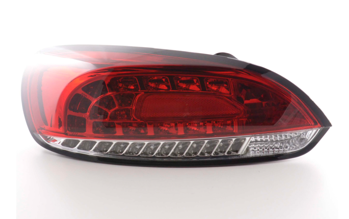 FK Paar LED-Lichtleiste RÜCKLEUCHTEN Lichtleiste DRL VW Scirocco 3 MK3 13 08+ rot klar