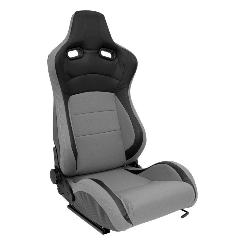 AST Paar (x2) universelle Deluxe-Schalensportsitze, schwarz und grau, faltbar, Carbon