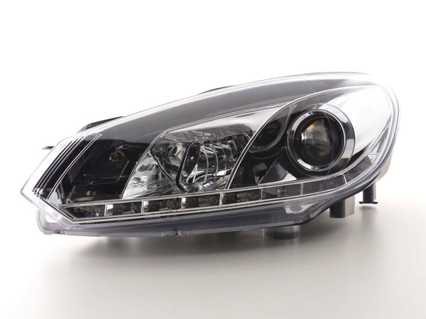 FK Set VW Golf 6 MK6 1K LED Devil Eye Project Headlights DRL R20 08+ Black LHD