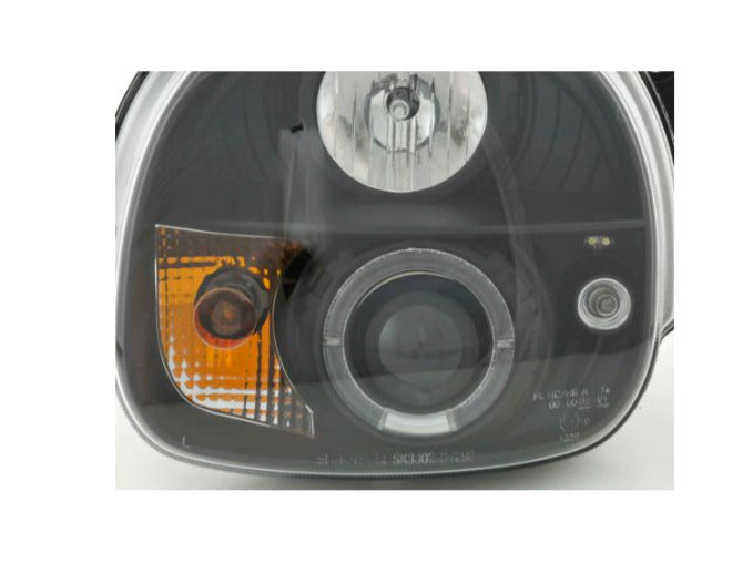 FK Pair LED DRL Halo Ring Eye Headlights Renault Twingo 1 MK1 93-00 Black LHD