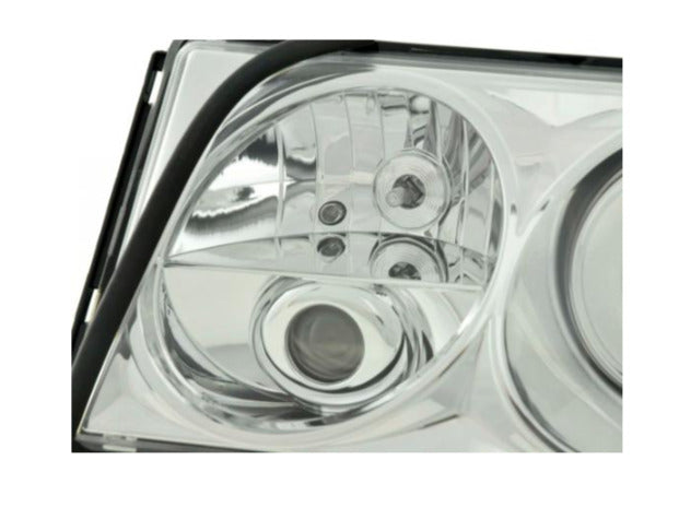 FK Pair LED DRL Halo Headlights Mercedes E-Class W124 124 94-96 chrome LHD