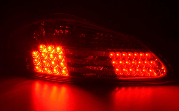 FK Paar LED-Lichtleiste DRL Rückleuchten Porsche Boxster 986 1996–2004, klares Rot, LHD