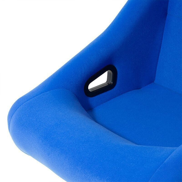 AUTOSTYLE x1 Single Universal Single Sports Bucket Seat BLUE fixed back runners