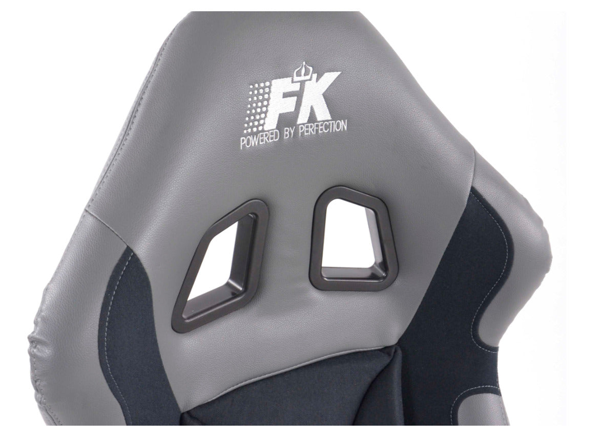 FK x1 Single Universal GREY Black Sports Bucket Seat Car Racing Simulator Sim