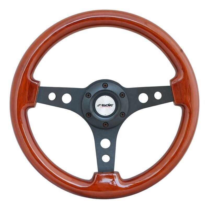 Simoni Racing Universal Steering WHEEL Tammy 330mm Real Wood Brown Black
