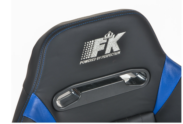 FK Universal Reclining Bucket Sportsitze Schwarz &amp; Blau Luxe Motorsport Edition