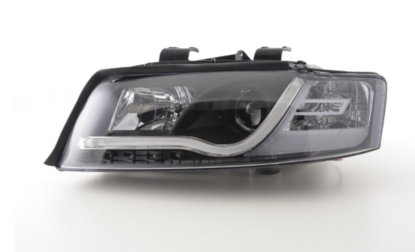 FK LED DRL Lightbar Deluxe Edition Headlights Audi A4 B6 8E 01-04 BLACK RHD S4