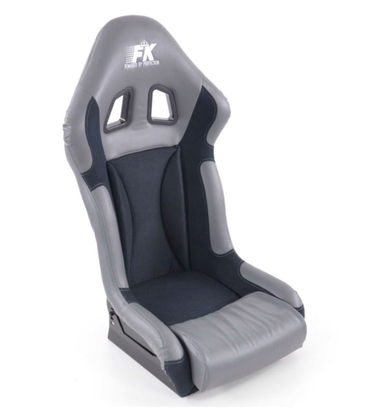 FK x1 Single Universal GREY Black Sports Bucket Seat Car Racing Simulator Sim