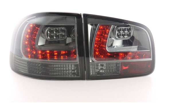 FK Pair LED DRL Rear Lights Lightbar VW Touareg 1 MK1 7L 03-09 LHD Black Smoked