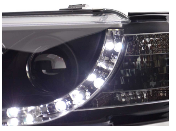 FK Pair LED DRL Halo Ring Lightbar headlights Audi A3 8L 96-00 black S3 S-Line