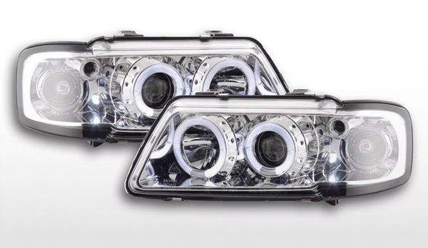 FK LED DEL Headlights Angel Eyes Halo Audi A3 8L 96-00 chrome S3 LHD