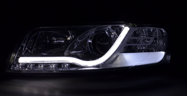 FK LED DRL Lightbar Deluxe Edition Scheinwerfer Audi A4 B6 8E 01-04 CHrome RHD S4