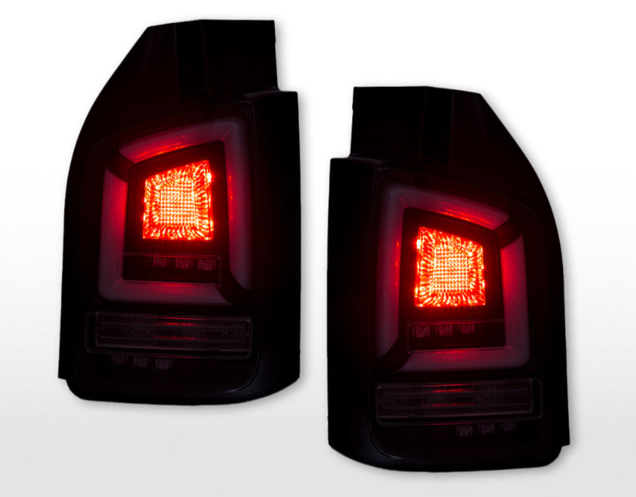 FK Pair LED DRL Lightbar Rear Lights VW Transporter T5 Facelift 10-15 Black LHD