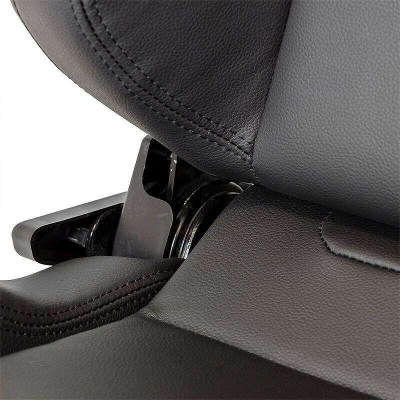 AUTOSTYLE RS x2 Universal Pair Sports Bucket Seats Matte Black slide runners