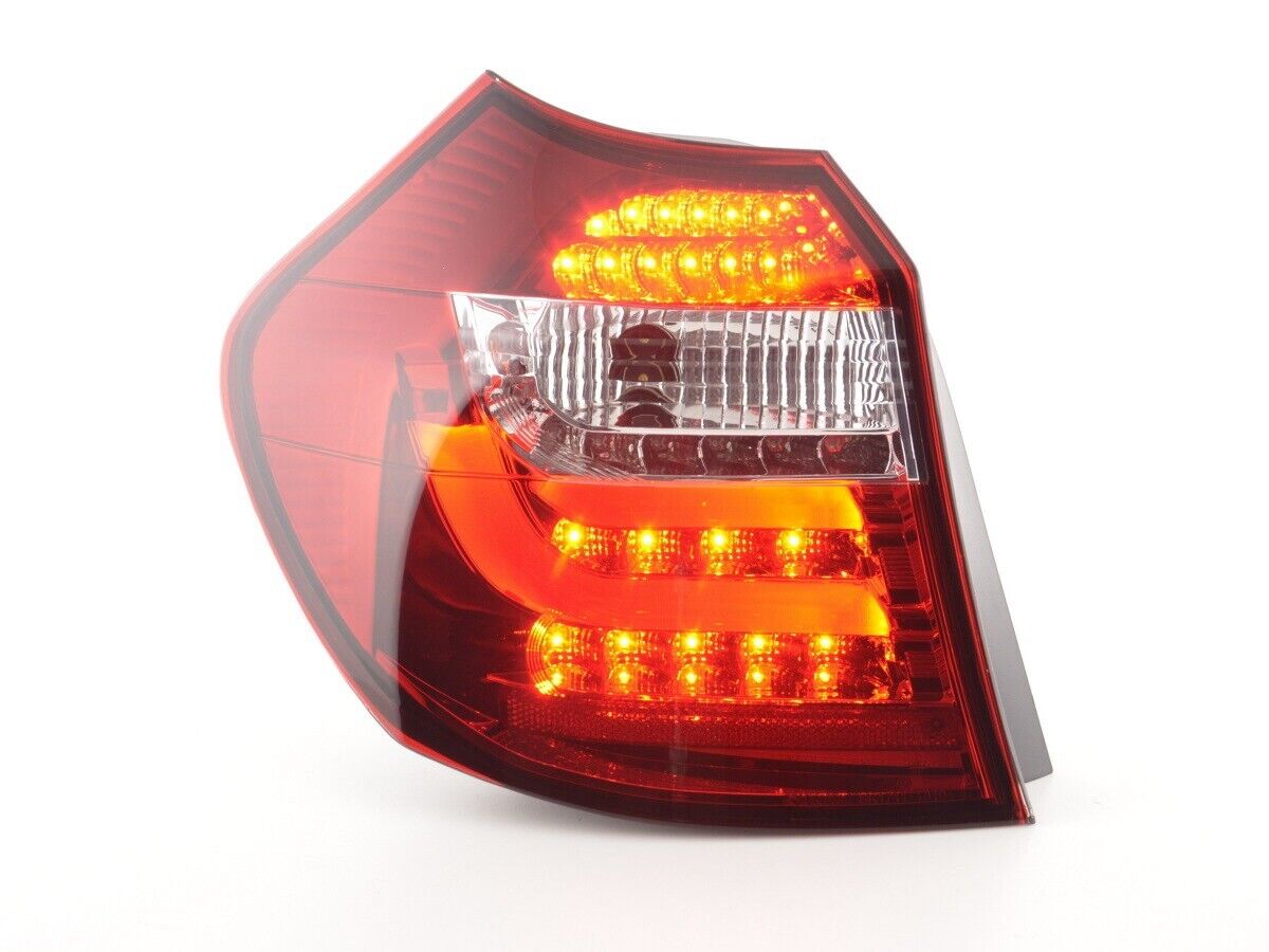 FK Set BMW 1 series E87 / E81 3/5-door. 07-11 clear red LED LIGHTBAR REAR LIGHTS