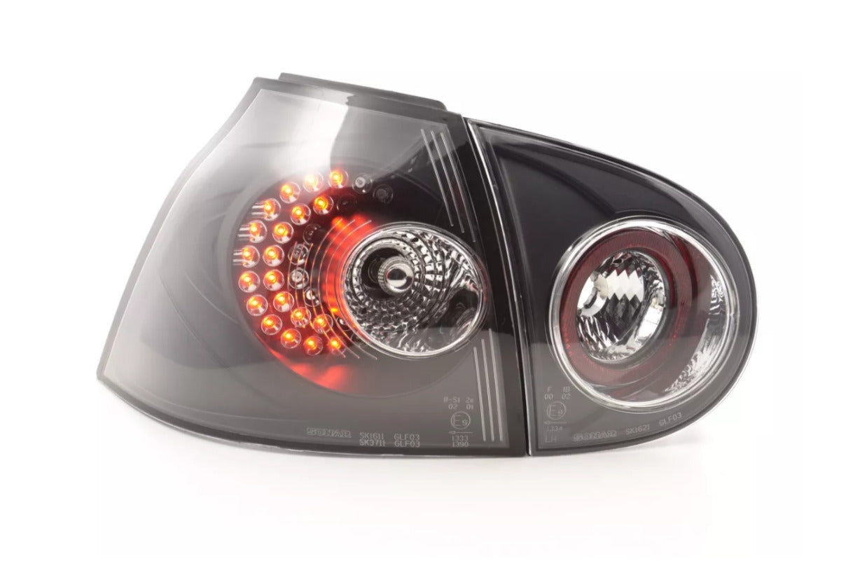 FK Pair Rear Lights VW Golf 5 MK5 1K 03-08 Black 1K LHD Smoke inc harness RHD