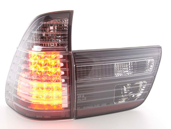 FK Pair Smoke BLACK LED Lightbar REAR LIGHTS BMW X5 E53 98-02 black Tail LHD