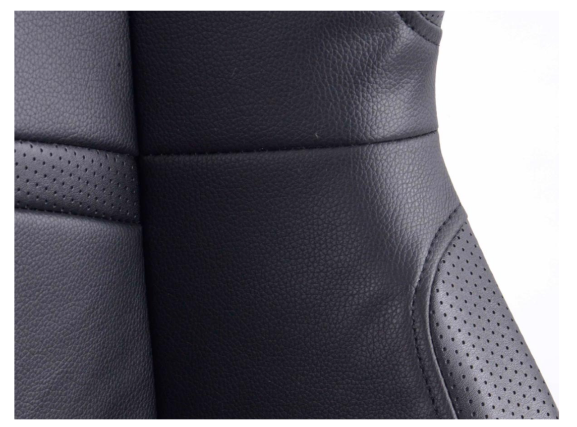 FK Pair Universal Reclining Bucket Sports Seats - Black Edition Synth Leather