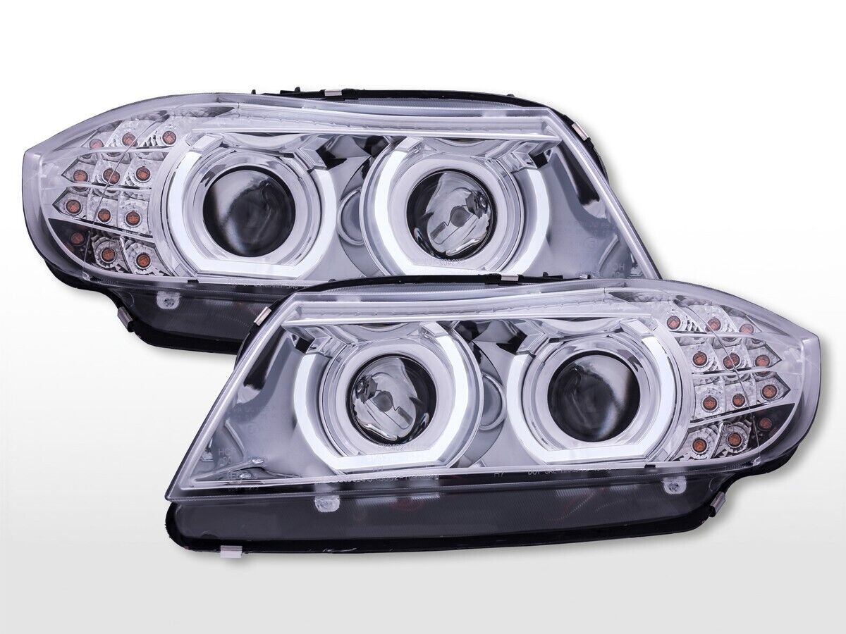 FK Pair LED DRL Halo 3D Angel Eye headlights BMW 3 series E90 E91 05-12 Chrome