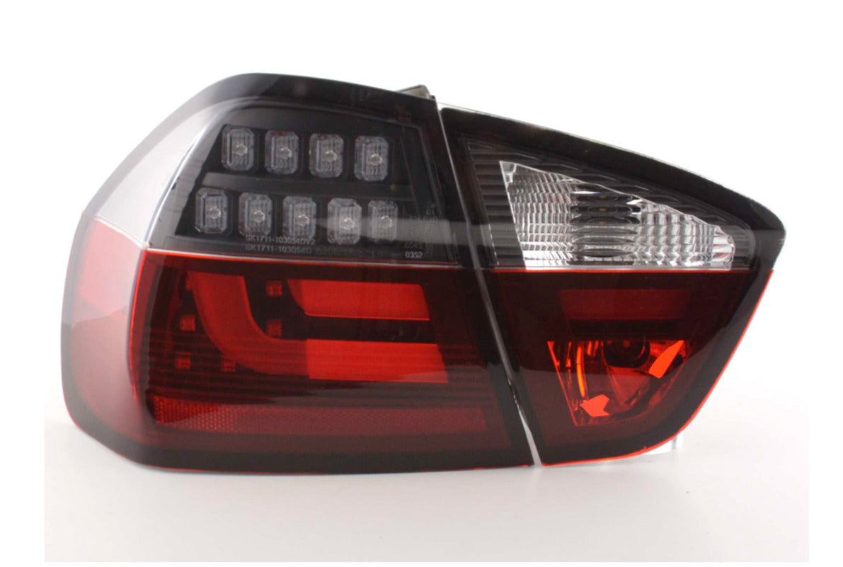 FK Pair LED DRL Lightbar REAR LIGHTS BMW E90 3 SERIES Saloon 05-08 red black LHD