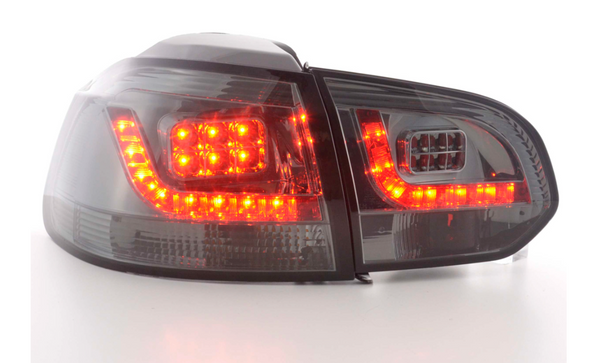 FK Set VW GOLF MK6 MK 6 08-12 1K LED REAR LIGHTS Lightbar BLACK SMOKE LHD GTI