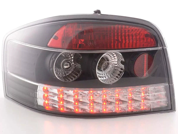 FK Pair LED Lightbar Rear Lights Tail Lamps Audi A3 8P 8PA 03-05 Black S3 LHD