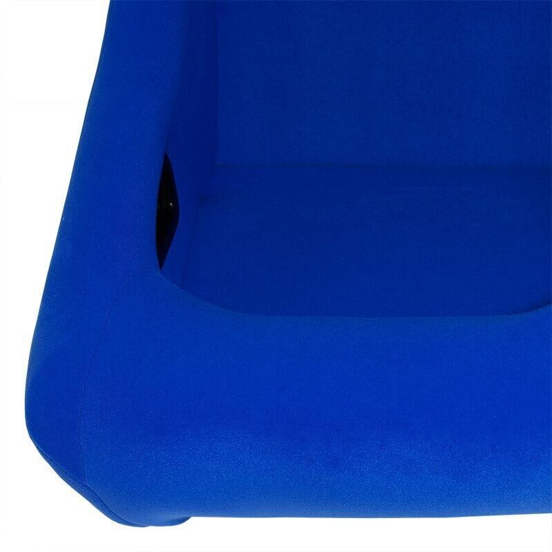 AUTOSTYLE x1 Single Universal Single Sports Bucket Seat BLUE fixed back runners