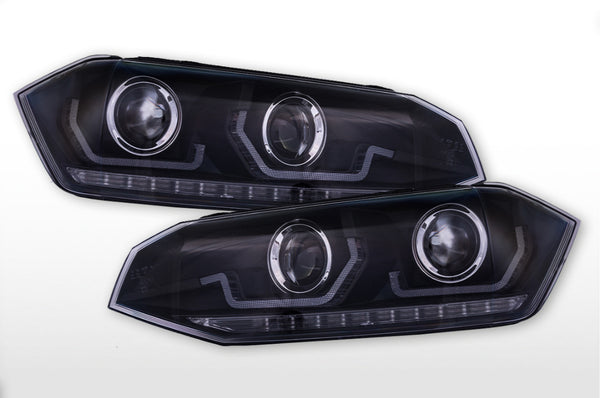 FK LED DRL Lightbar Headlights VW Polo VI 6 AW MK6 6R 17-21 Dynamic Edition LHD