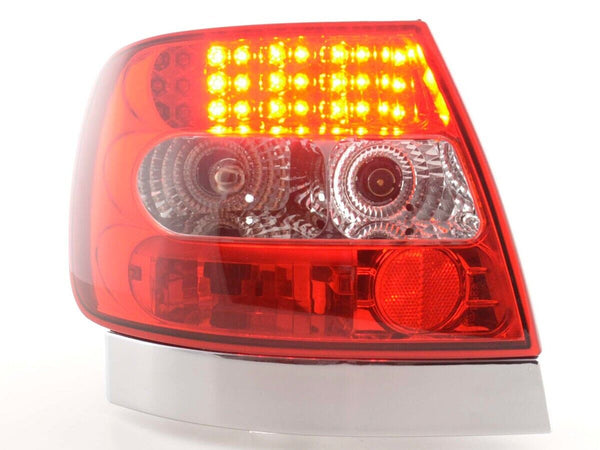 FK Set LED DRL Lightbar REAR Lights Audi A4 sedan B5 8D 95-00 clear red S4 Style LHD