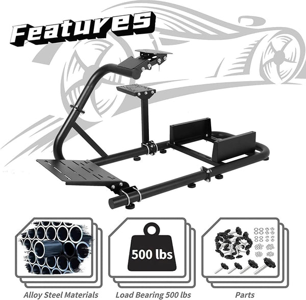 AMN Driving Game Sim Racing Simulator Frame Stand for Wheel Pedals Xbox PS PC