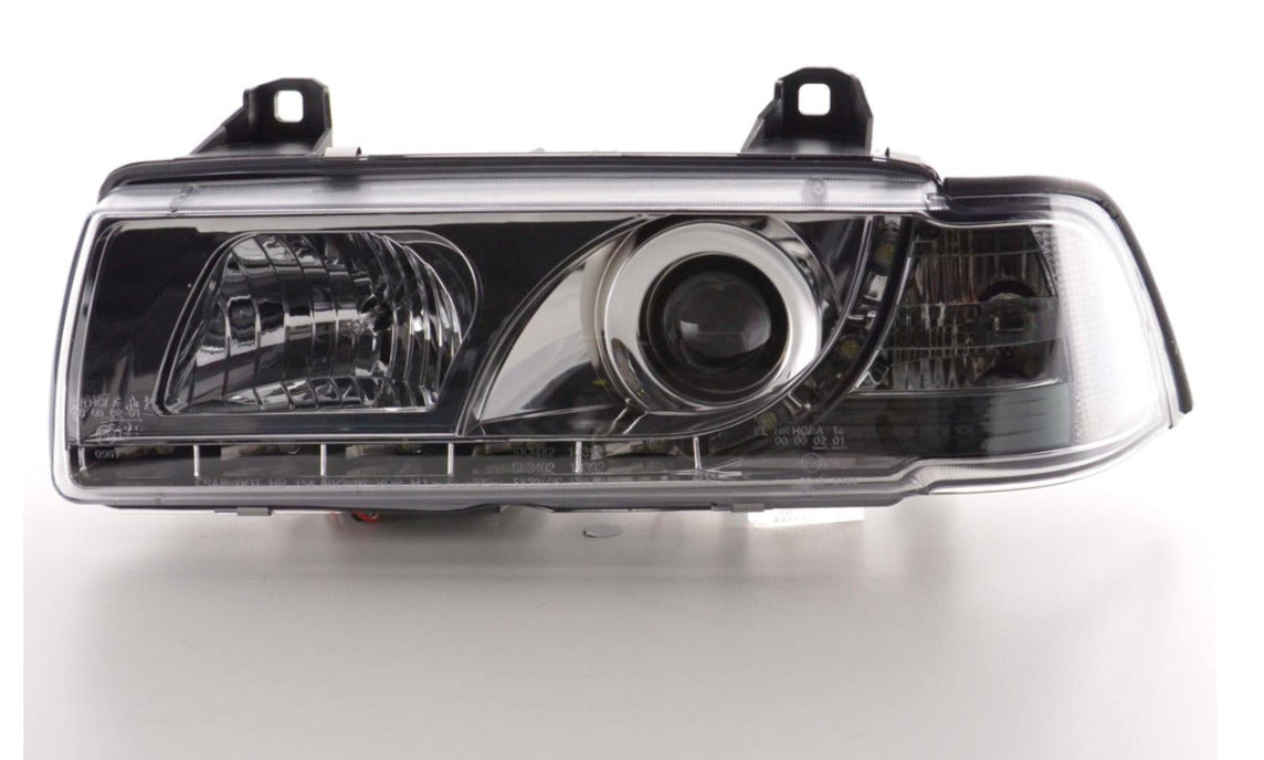 FK LED Headlights Angel Eyes Halo BMW 3-series E36 Coupe Cabrio 92-98 RHD