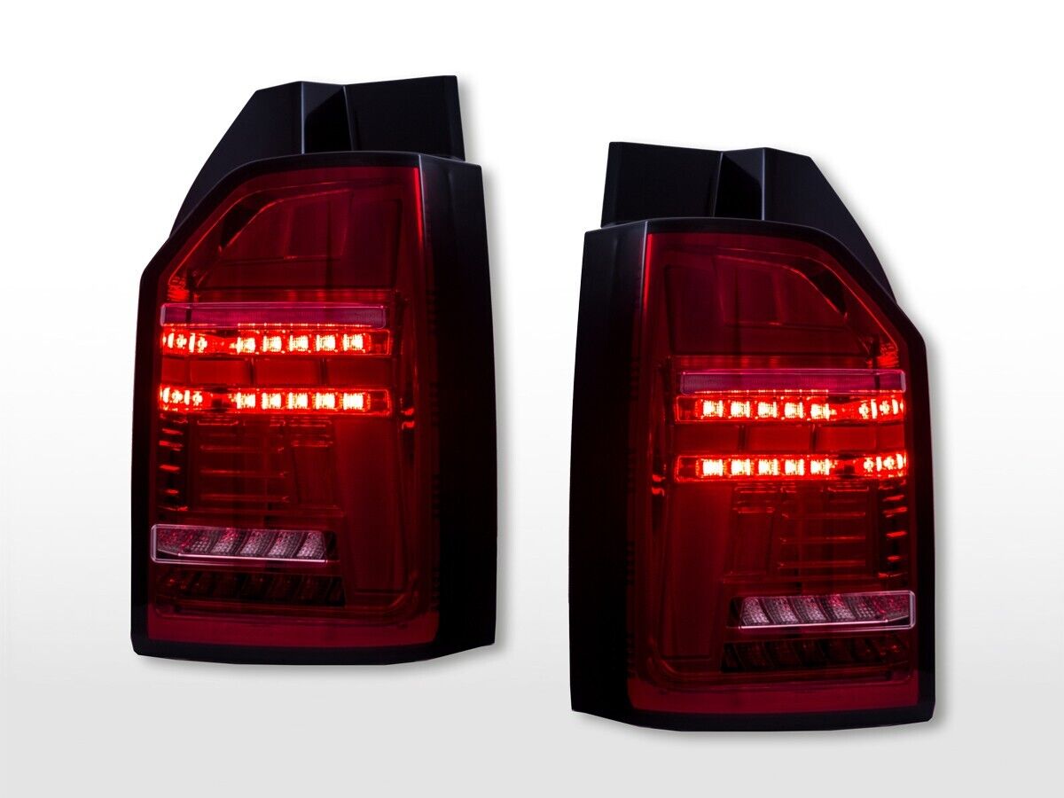 FK Pair LED Light Bar Rear Lights Dynamic Wing Doors VW Transporter T6 20+ LHD