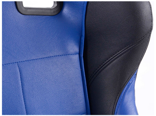 FK Universal Reclining Bucket Motorsports Seats - Blue Comfort Heated & Massage