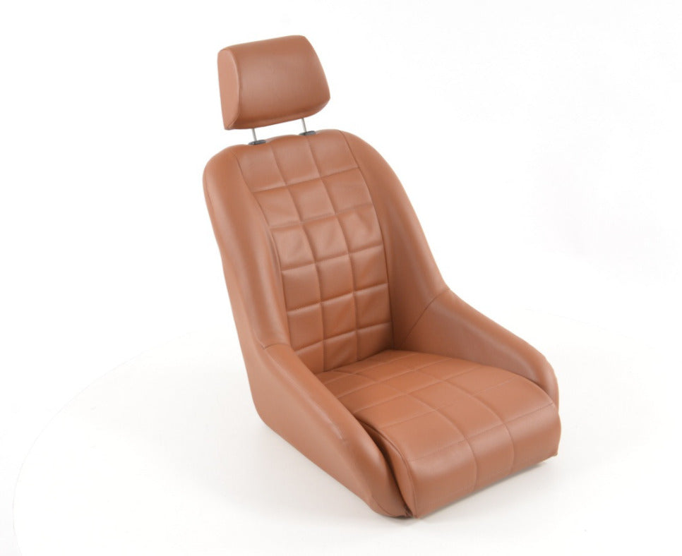 FK Pair Brown Universal Classic Car Retro Kit Speedster Sports Full Bucket Seats