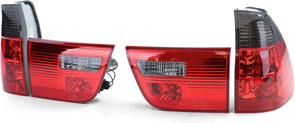 TZ Pair REAR LIGHTS BMW X5 E53 Z33 99-03 Gloss black red smoke E-Marked LHD