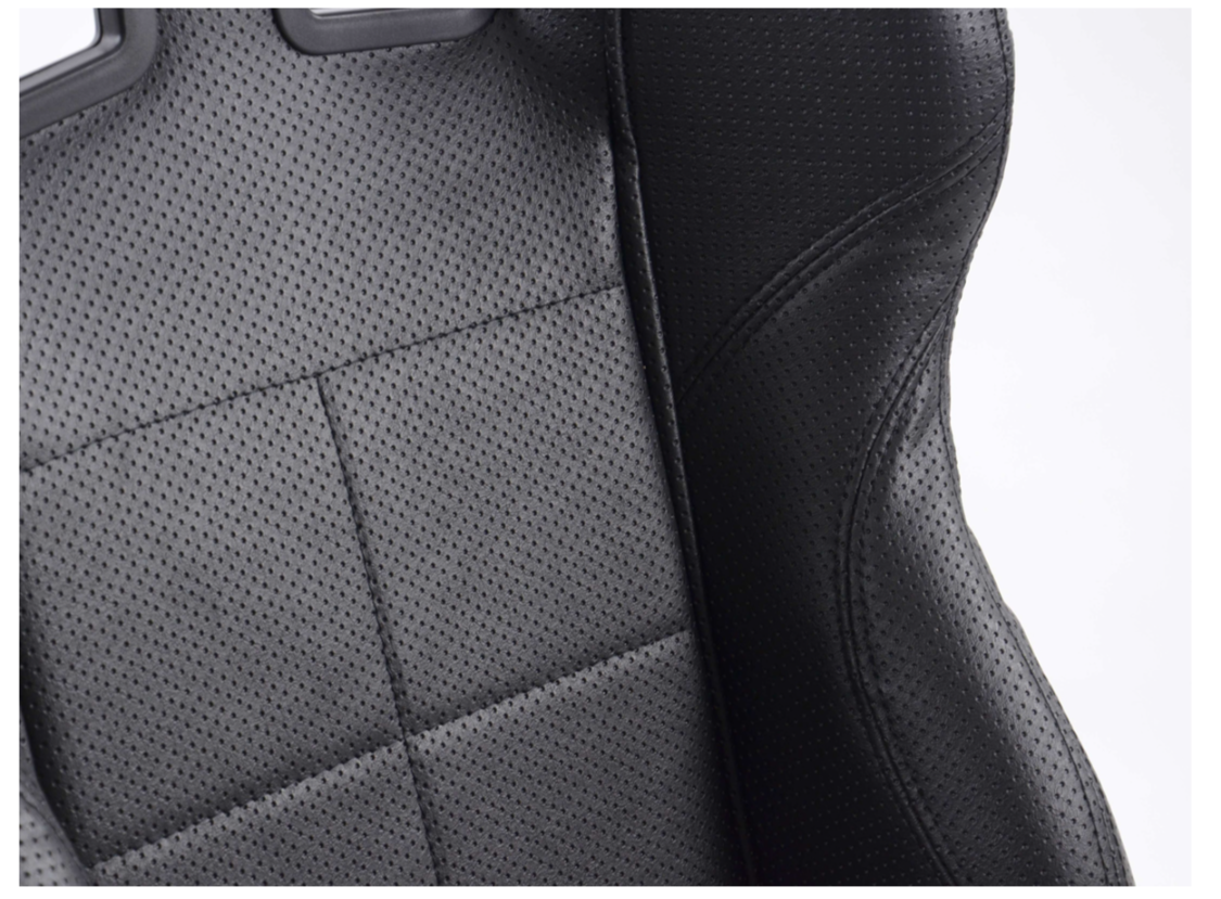 SCE Sportive Universal Reclining Bucket Sports Seats Black Edition Perforated SL