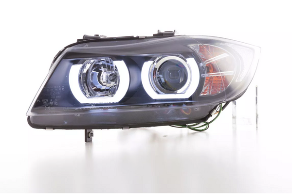 FK Paar LED DRL XENON 3D-Scheinwerfer BMW 3er E90 E91 05-8 schwarz LHD