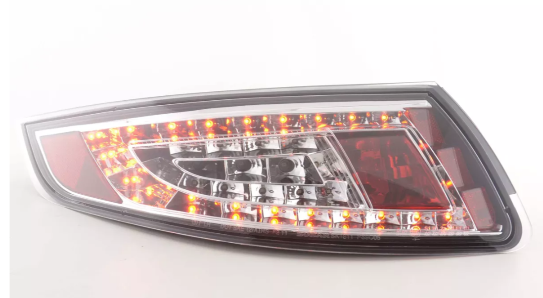 FK Pair LED DRL Lightbar Rear Lights Porsche 911 Tail Lamps 997 05-09 clear chrome LHD