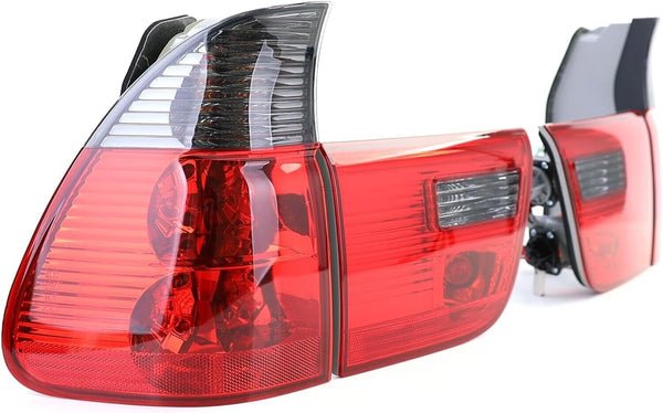 TZ Pair REAR LIGHTS BMW X5 E53 Z33 99-03 Gloss black red smoke E-Marked LHD