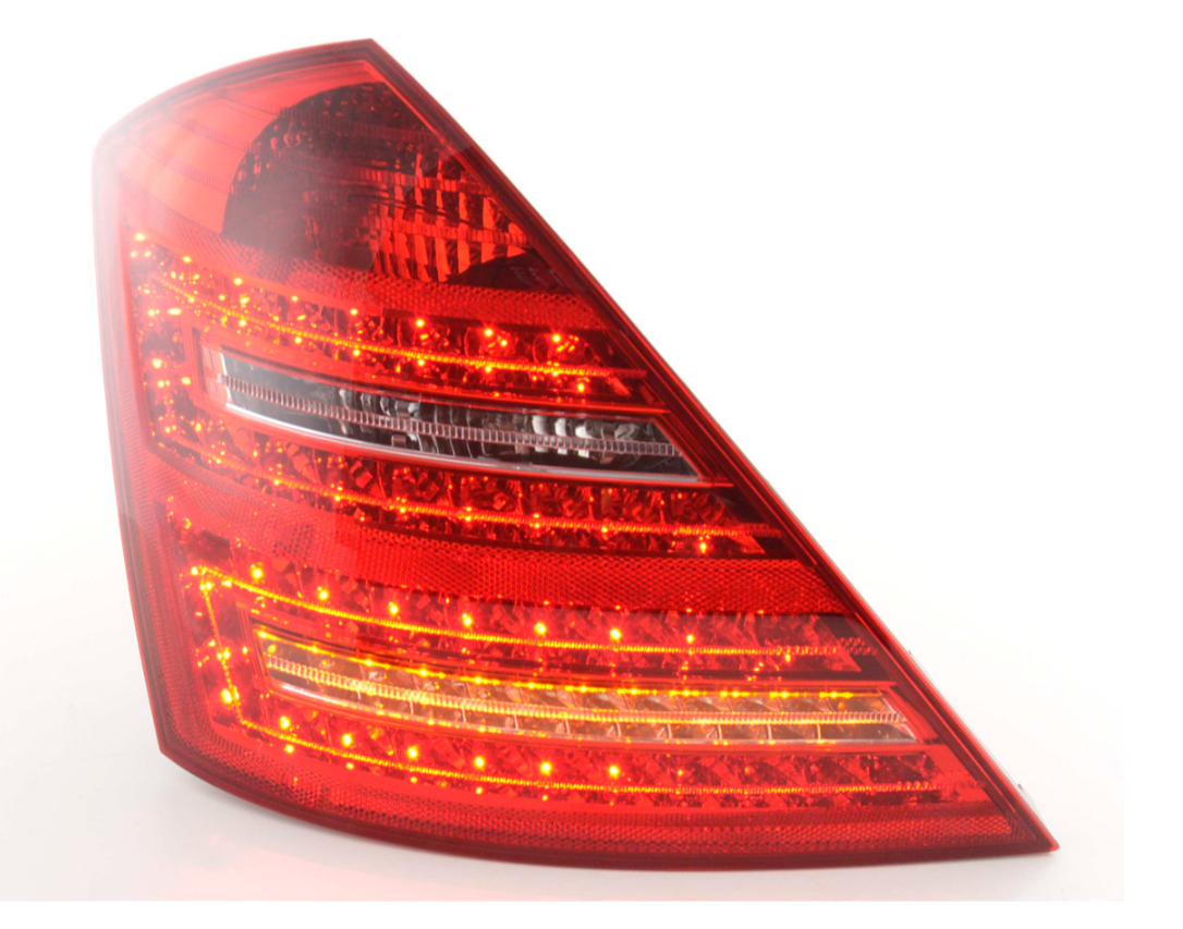 FK Paar LED DRL Lightbar Rückleuchten Mercedes S-Klasse W221 221 05–09 rot LHD