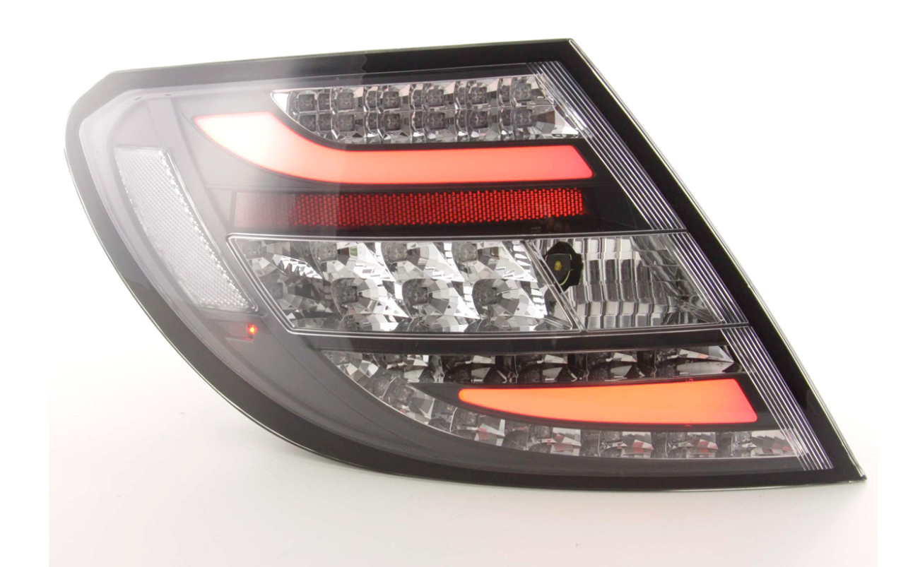 FK Set Rückleuchten LED DRL Lightbar Mercedes C-Klasse W204 204 07-11 schwarz LHD