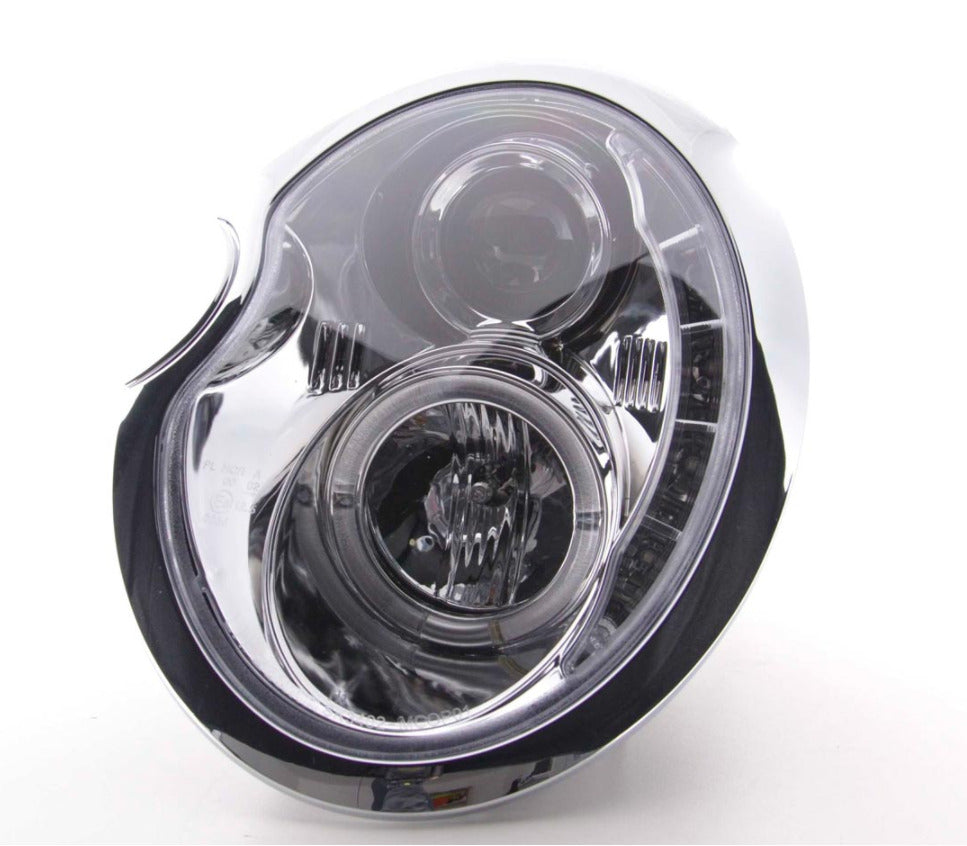 FK LED DRL Halo Ring Headlights BMW Mini Cooper S JCW R50 01-06 chrome LHD