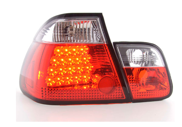 FK Pair LED REAR LIGHTS BMW 3-Series E46 98-01 clear red saloon M3 330 325