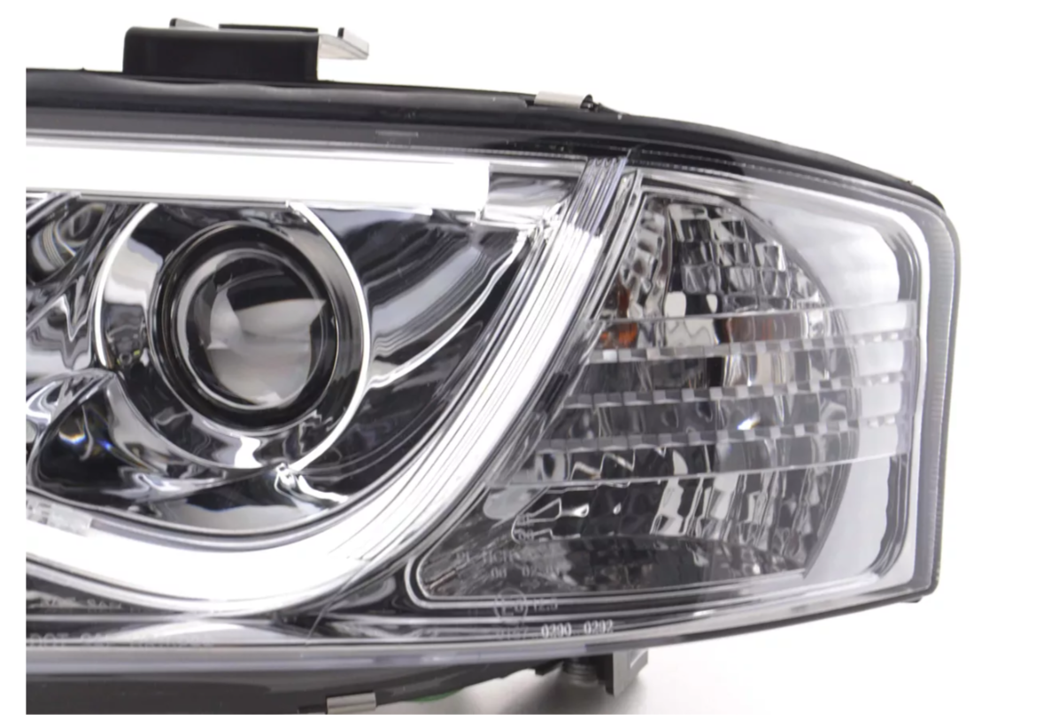 FK LED Headlights LED DRL Lightbar A6 C5 4B 97-01 Chrome S6 S-Line LHD