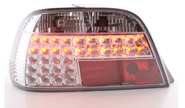 FK Paar LED-Lichtleisten-Rückleuchten BMW 7er E38 95-02 Chrom