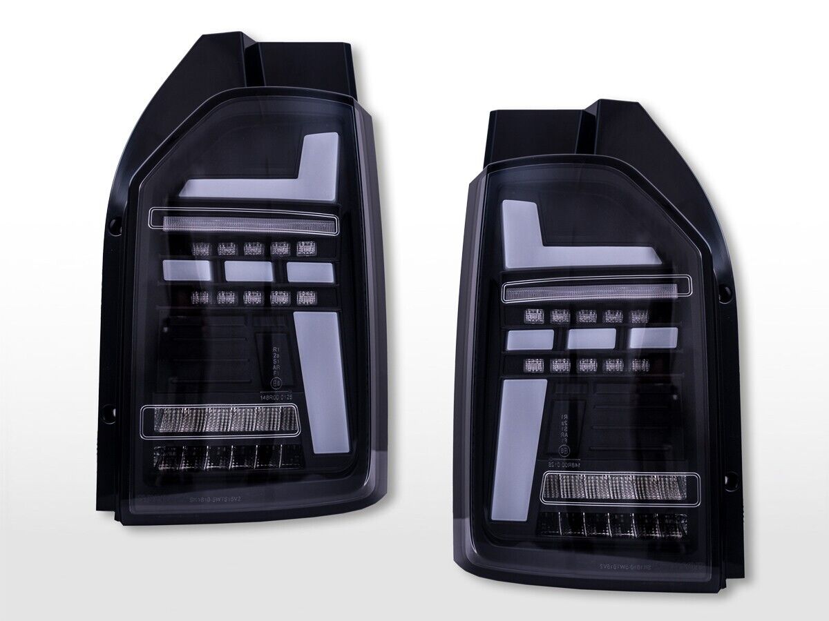 FK Pair LED Light Bar Rear Lights Dynamic Wing Doors VW Transporter T6 16-19 LHD