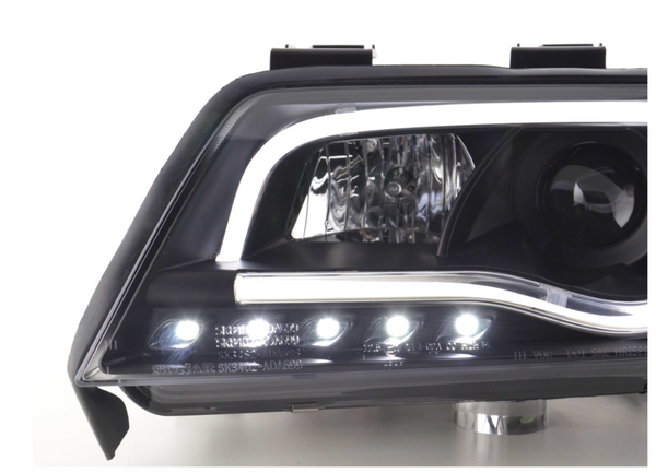 FK LED-Scheinwerfer LED DRL Lightbar A6 C5 4B 97-01 Schwarz S6 S-Line LHD