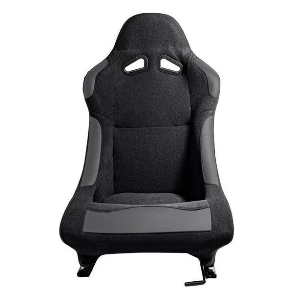 AUTOSTYLE BW x2 Universal Pair Sports Bucket Seats Black Fixed Back slide runner