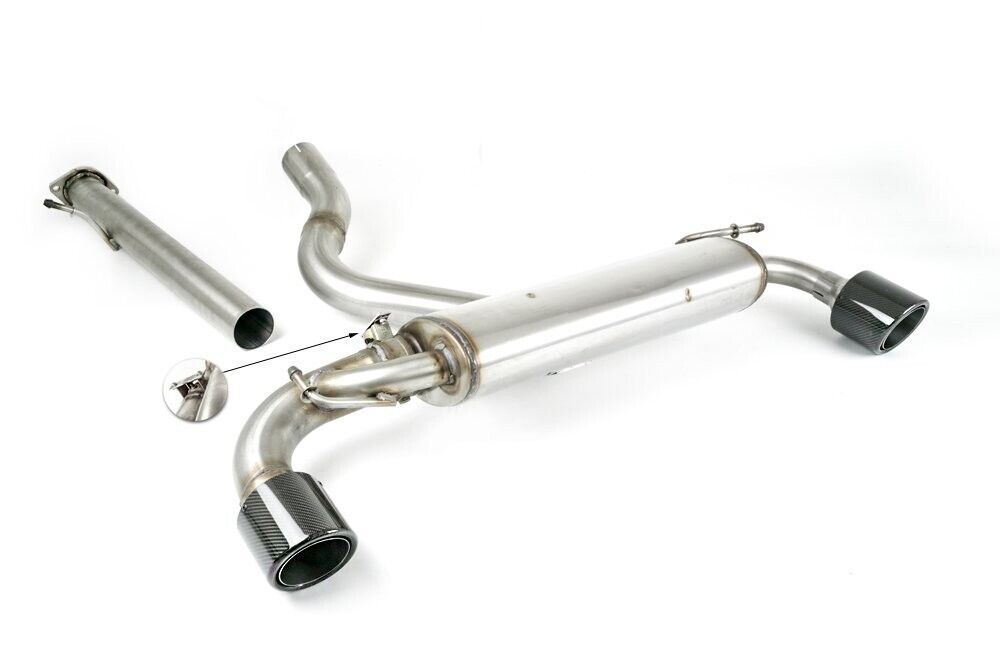 Ulter Sport twin / dual stainless steel sports exhaust muffler Toyota GR Yaris 20+ 192kW 2x 100mm RS